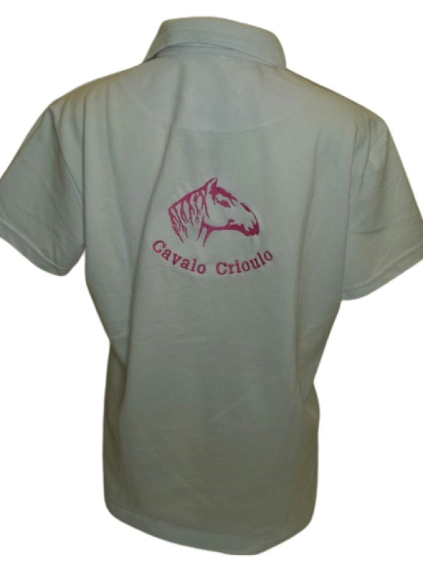 POLO LA FRONTERA FEMININA CAVALO CRIOULO BRANCA