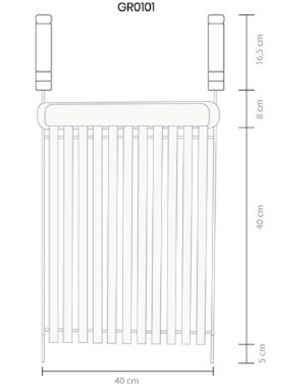 GRELHA GRILAZER ARGENTINA STANDART 40X40 EM INOX