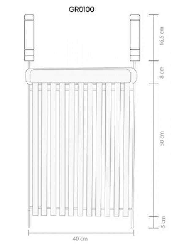 GRELHA GRILAZER ARGENTINA STANDART 40X50 EM INOX