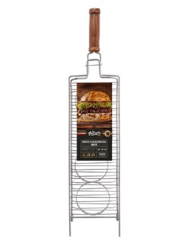 GRELHA GRILAZER HAMBÚRGUER INOX  LUXO 15X44CM
