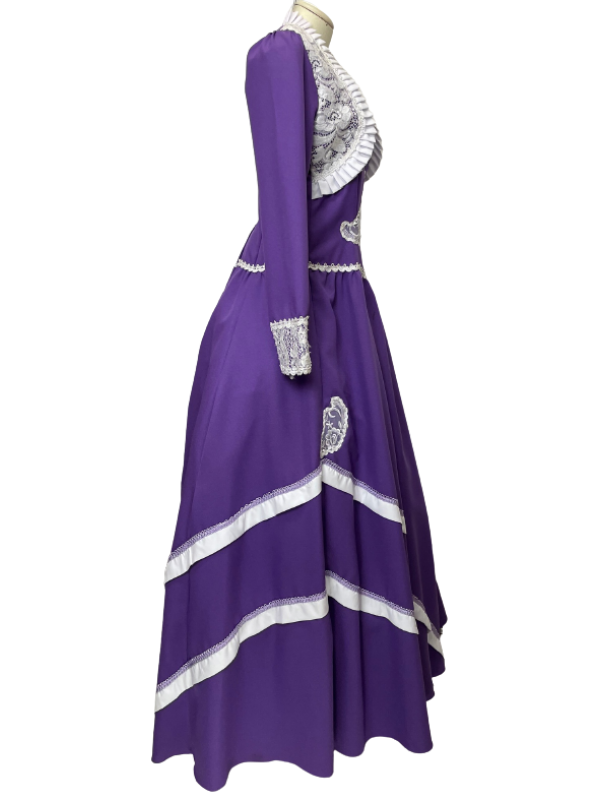 VESTIDO IRIS ROXO/BRANCO