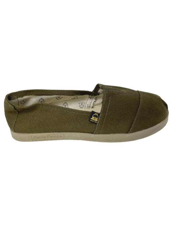 ALPARGATA PATRIA PAMPA 229 UNISEX TECIDO VERDE SOLADO BORRACHA TAM. 35 AO 44