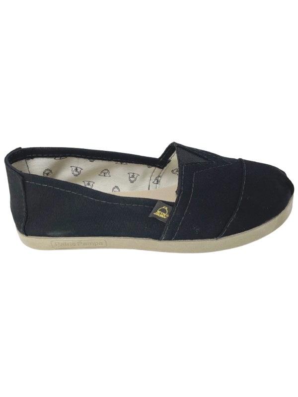 ALPARGATA PATRIA PAMPA 229 UNISEX TECIDO PRETO SOLADO BORRACHA TAM. 34 AO 44