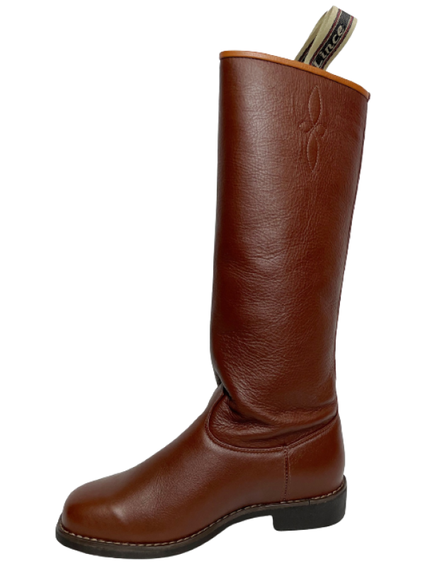 BOTA LINCE MASCULINA REF.86 COURO CROMO MOGNO CANO DURO TAM. 39 AO 43