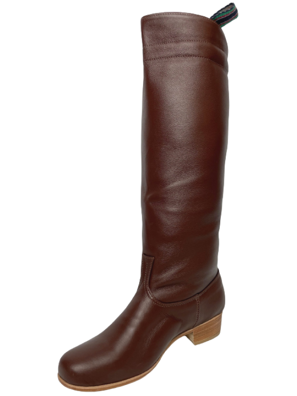 BOTA CRIOULA COURO LISO MARROM TAM. 38 AO 45