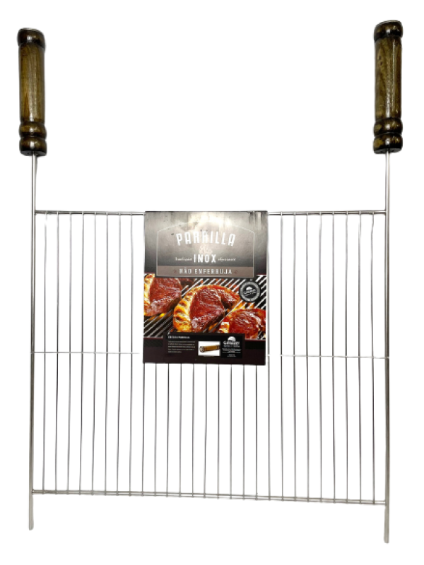 GRELHA GRILAZER PLANA PARA PARRILLA LUXO 50X40 EM INOX