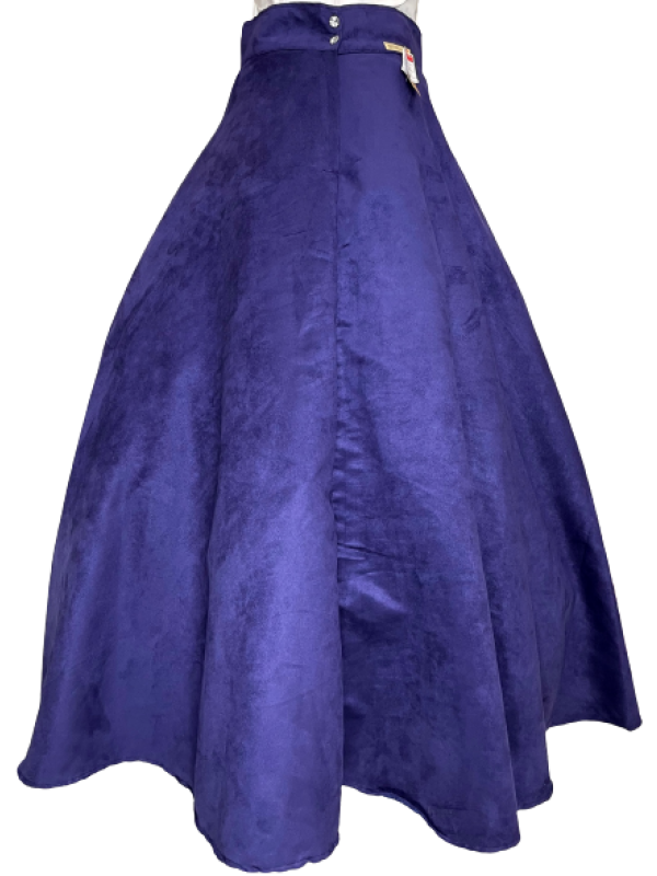 SAIA EM TECIDO CAMURÇA ULTRASUEDE CHAMOIS ROXA TAM. 36 AO 50