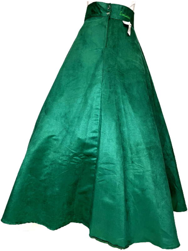 SAIA EM TECIDO CAMURÇA ULTRASUEDE CHAMOIS VERDE TAM. 36 AO 50