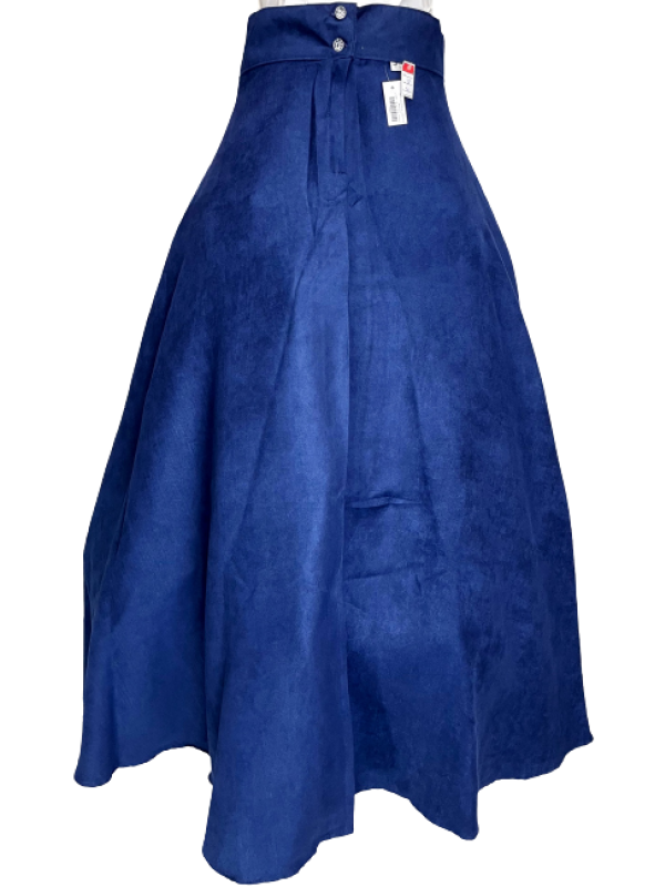 SAIA EM TECIDO CAMURÇA ULTRASUEDE CHAMOIS MARINHO TAM. 38 AO 48