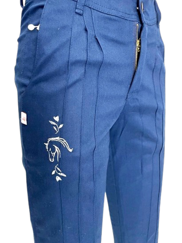 BOMBACHA ESTIRPE MENINA CASTELHANA AZUL MARINHO COM BORDADO TAM. 04 AO 16
