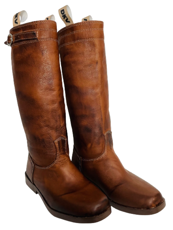 BOTA FEMININA DKV COURO NATURAL ESCOVADO
