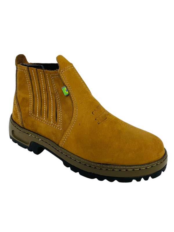 BOTINA SEGFORT REF020 COURO NOBUK VERDE OLIVA TAM. 35 AO 45