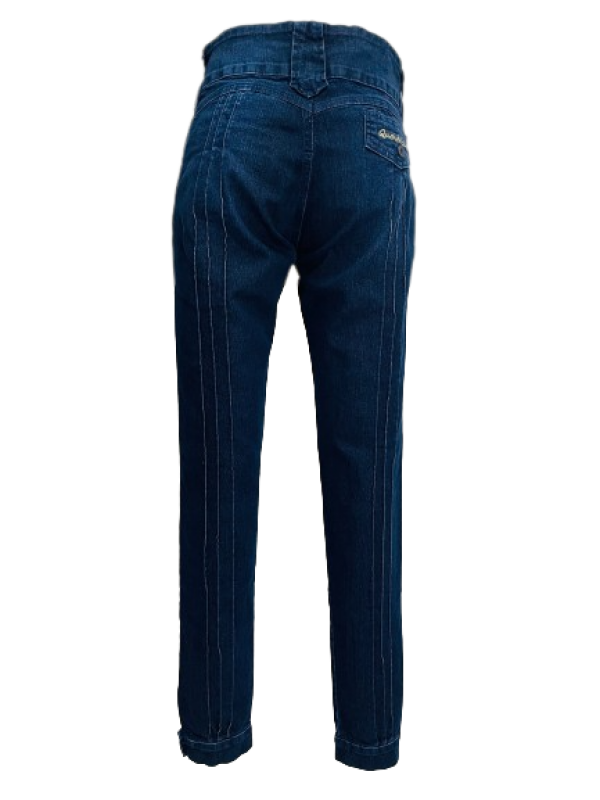 BOMBACHA QUERÊNCIA FEMININA FRISADA JEANS AZUL TAM. 36 AO 46
