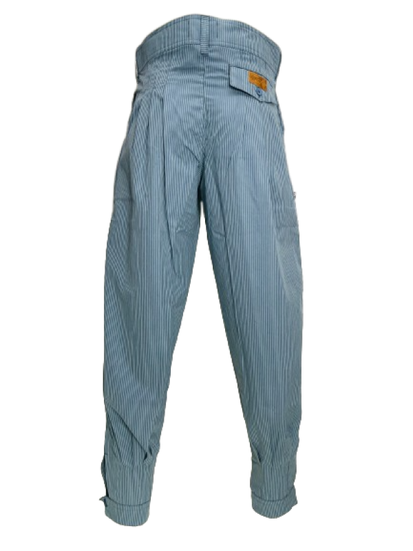 BOMBACHA LA JINETEADA MASCULINA CANCIONEIRA CRIOULA AZUL LISTRADO TAM. 38 AO 50