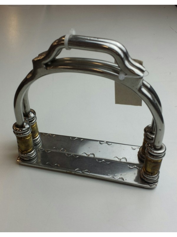ESTRIBO APRATO RETO INOX COM ROLETE