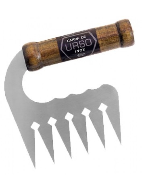 GARRA DE URSO GRILAZER INOX CABO MADEIRA