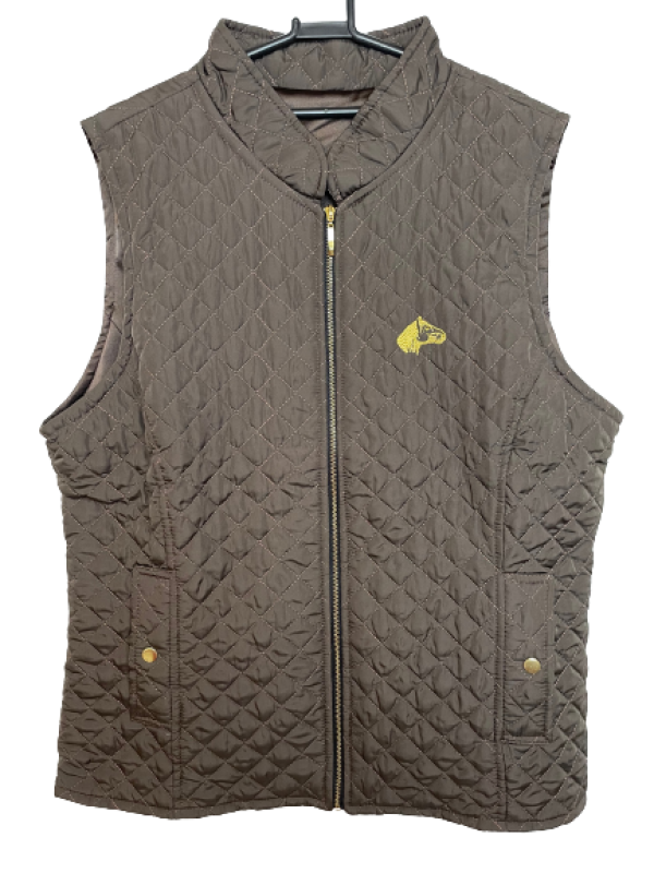 COLETE CUSCO 5142 MATELASSE MARROM BORDADO CAVALO TAM G
