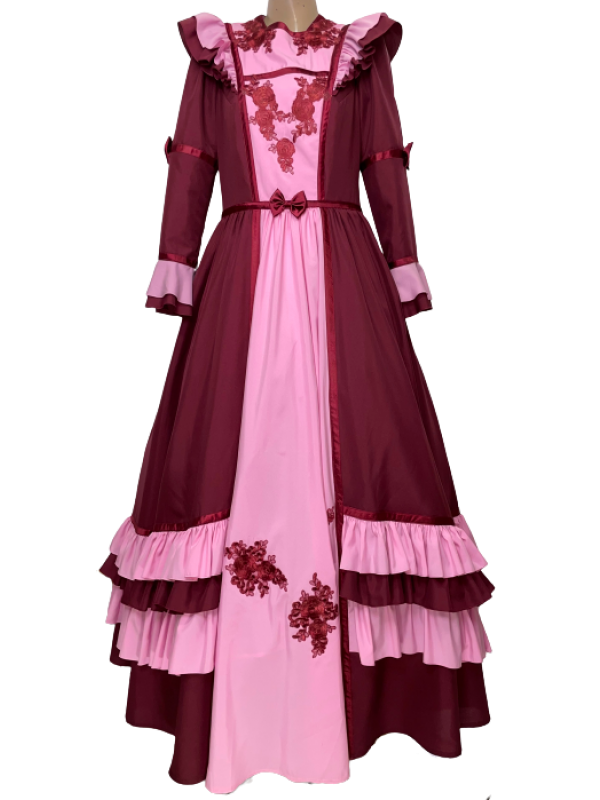 VESTIDO PRENDA BORDO/ROSA TAM. 42