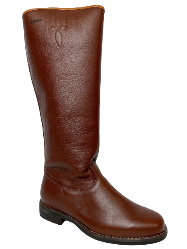 BOTA LINCE MASCULINA REF.86 COURO CROMO MOGNO CANO DURO TAM. 39 AO 43