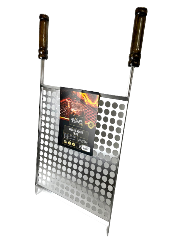 GRELHA GRILAZER LUXO MOEDA BANDEJA INOX 40X50CM
