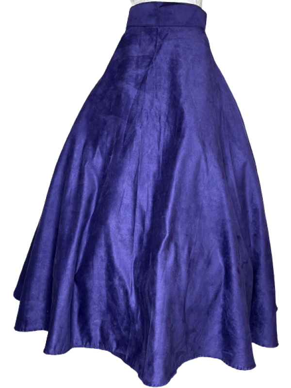 SAIA EM TECIDO CAMURÇA ULTRASUEDE CHAMOIS ROXA TAM. 36 AO 50