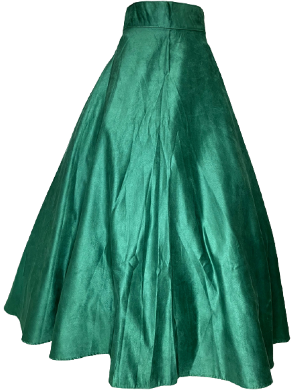 SAIA EM TECIDO CAMURÇA ULTRASUEDE CHAMOIS VERDE TAM. 36 AO 50