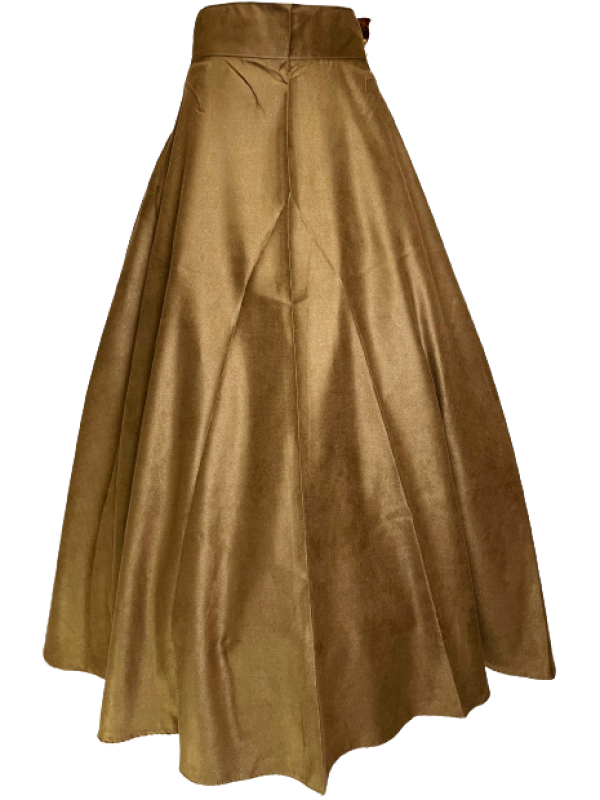 SAIA EM TECIDO CAMURÇA ULTRASUEDE CHAMOIS BEGE TAM. 36 AO 44