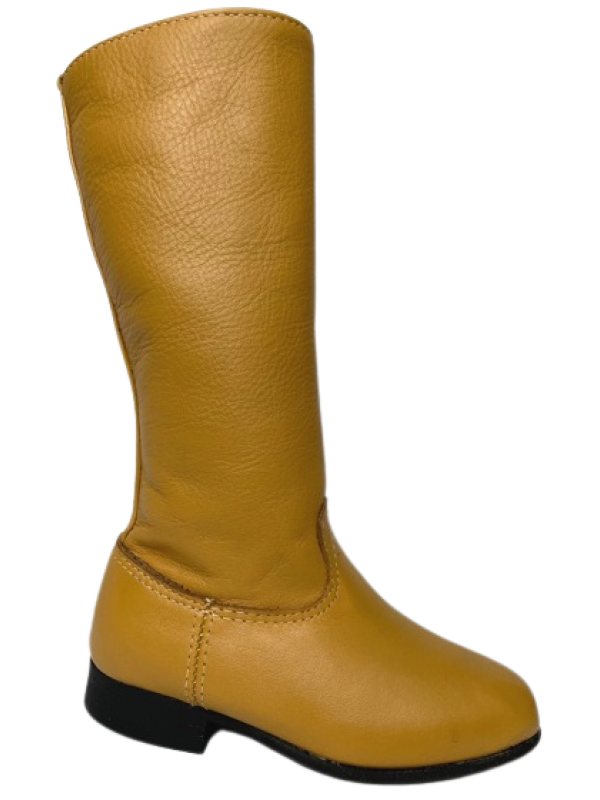 BOTA SIMAR 707 INFANTIL COURO AMARELO SOLADO BORRACHA TAM. 24 AO 30
