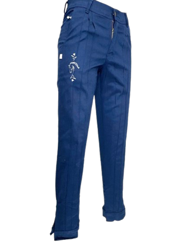 BOMBACHA ESTIRPE MENINA CASTELHANA AZUL MARINHO COM BORDADO TAM. 04 AO 16
