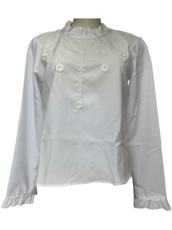 BLUSA ESTIRPE MENINA 2027 BRANCA TAM. 06 AO 16