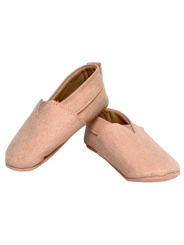 ALPARGATA SANTACRIA PARA BEBÊ TECIDO SUEDE  ROSA