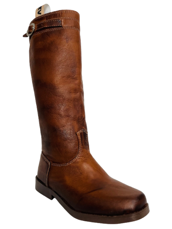 BOTA FEMININA DKV COURO NATURAL ESCOVADO