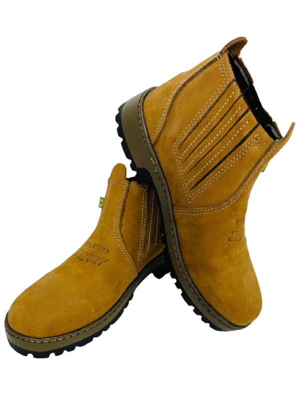 BOTINA SEGFORT REF020 COURO NOBUK VERDE OLIVA TAM. 35 AO 45