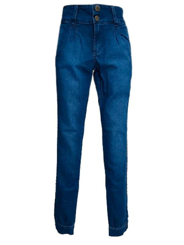 BOMBACHA QUERÊNCIA FEMININA FAVO JEANS AZUL TAM. 36 AO 46