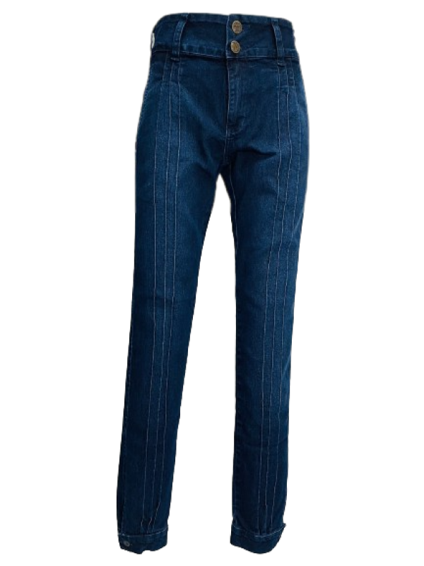 BOMBACHA QUERÊNCIA FEMININA FRISADA JEANS AZUL TAM. 36 AO 46