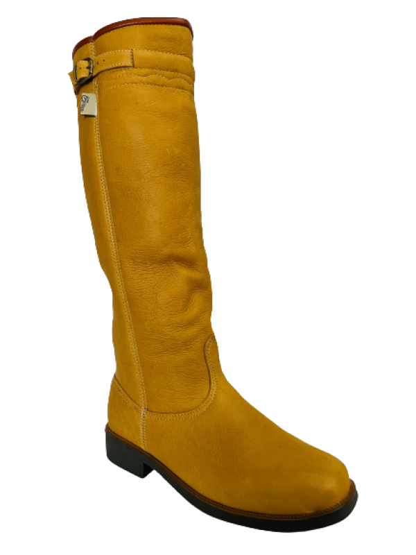 BOTA CRIOULA MASCULINA COURO GRAXO AMARELO TAM. 35 AO 44