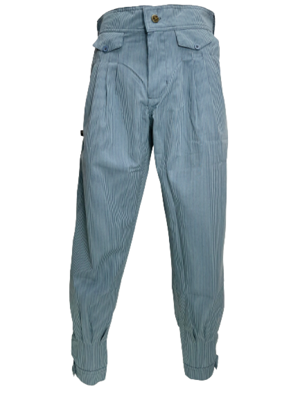 BOMBACHA LA JINETEADA MASCULINA CANCIONEIRA CRIOULA AZUL LISTRADO TAM. 38 AO 50