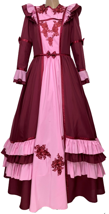 VESTIDO PRENDA BORDO/ROSA TAM. 42