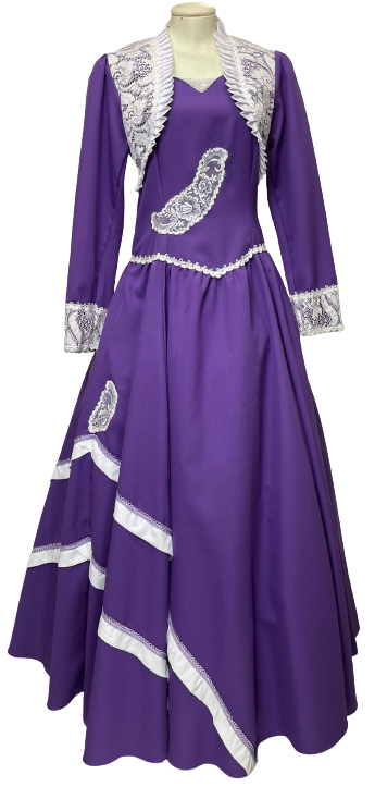 VESTIDO IRIS ROXO/BRANCO