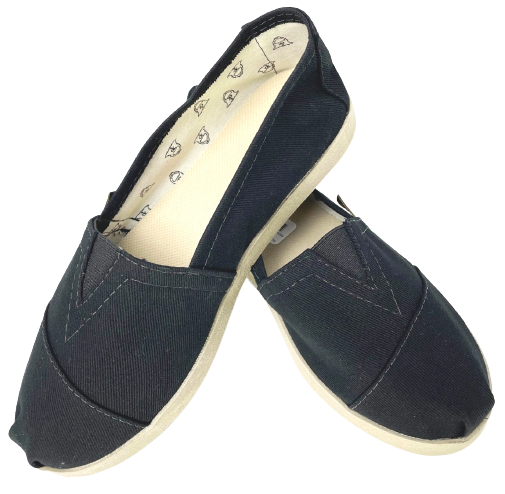 ALPARGATA PATRIA PAMPA 229 UNISEX TECIDO PRETO SOLADO BORRACHA TAM. 34 AO 44