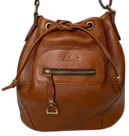 BOLSA LA GAUTCHA  EM COURO NA COR MARROM, WHISKY OU CARAMELO