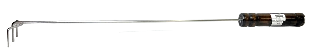 RASTELO GRILAZER ESPALHA BRASA EM INOX E CABO MADEIRA COM 72CM