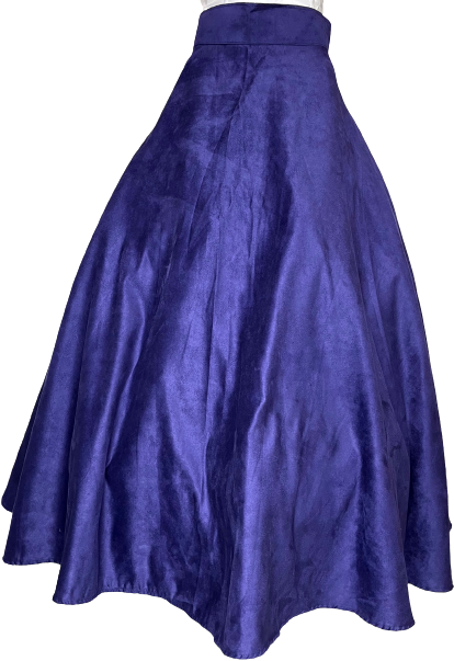 SAIA EM TECIDO CAMURÇA ULTRASUEDE CHAMOIS ROXA TAM. 36 AO 50