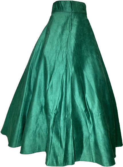 SAIA EM TECIDO CAMURÇA ULTRASUEDE CHAMOIS VERDE TAM. 36 AO 50