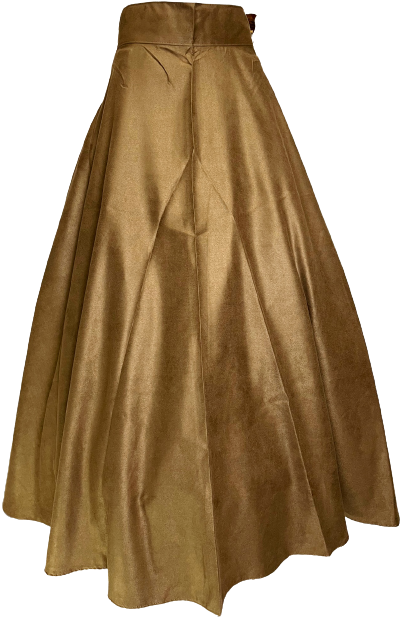 SAIA EM TECIDO CAMURÇA ULTRASUEDE CHAMOIS BEGE TAM. 36 AO 44