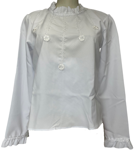 BLUSA ESTIRPE MENINA 2027 BRANCA TAM. 06 AO 16