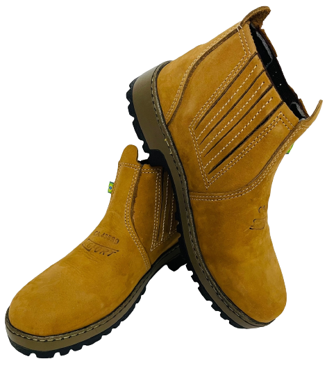 BOTINA SEGFORT REF020 COURO NOBUK VERDE OLIVA TAM. 35 AO 45