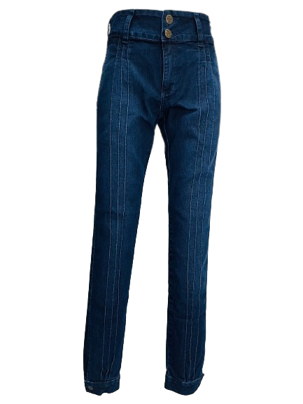 BOMBACHA QUERÊNCIA FEMININA FRISADA JEANS AZUL TAM. 36 AO 46