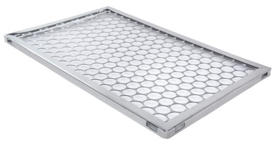 GRELHA NGD EM INOX MODELO MOEDA 60X30CM
